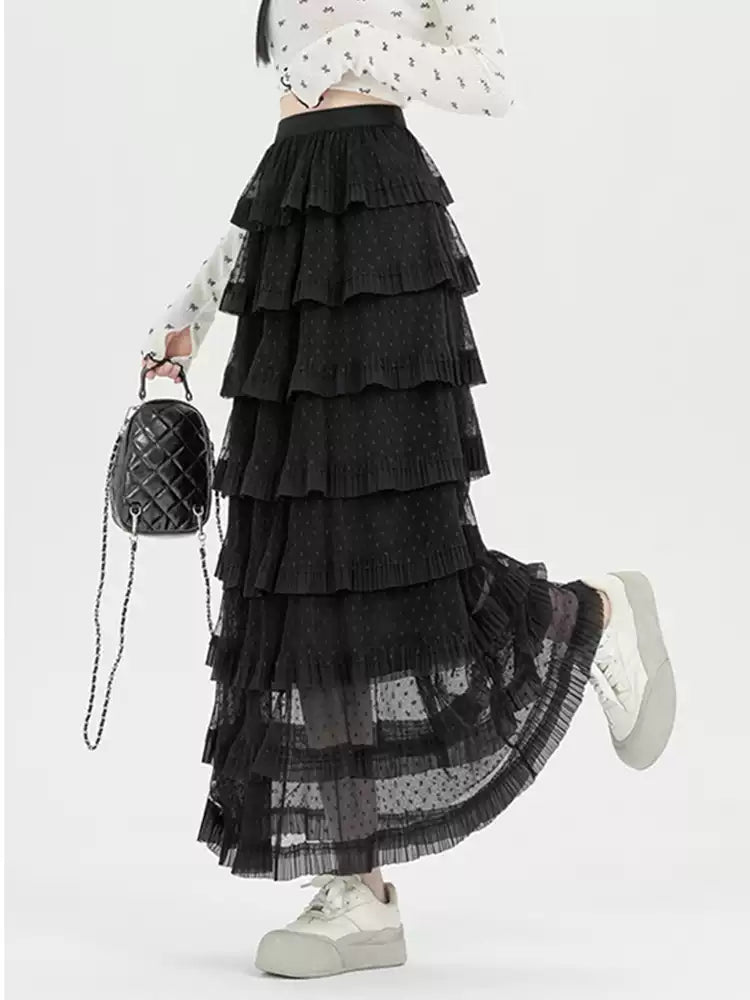 Fusta midi dama D808