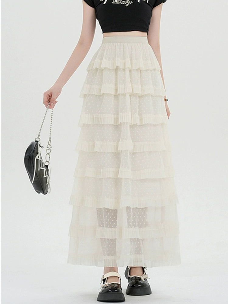 Fusta midi dama D808