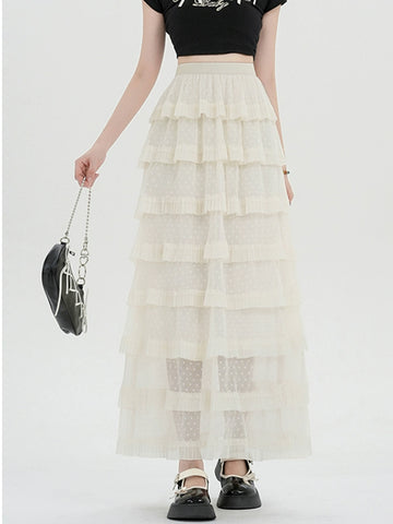 Fusta midi dama D808