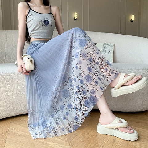 Fusta midi dama J898