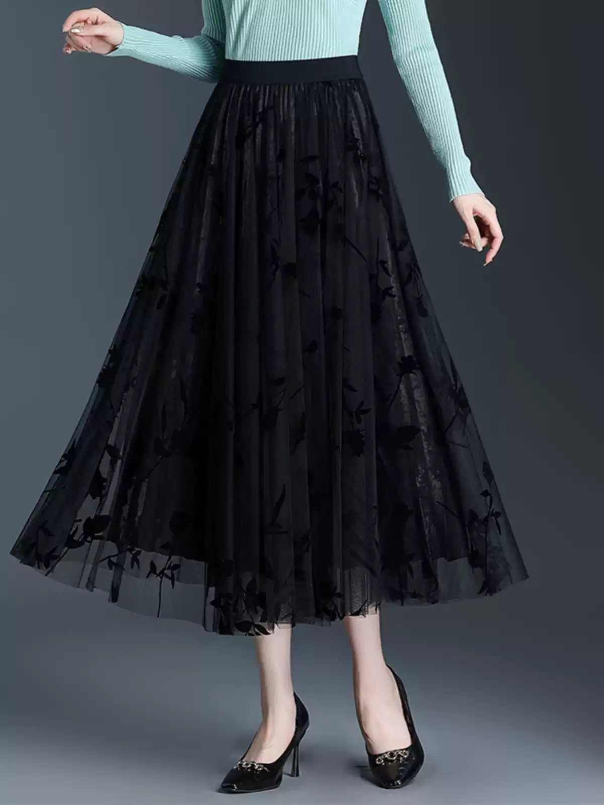Fusta midi dama 2308