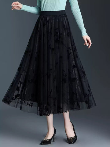 Fusta midi dama 2308