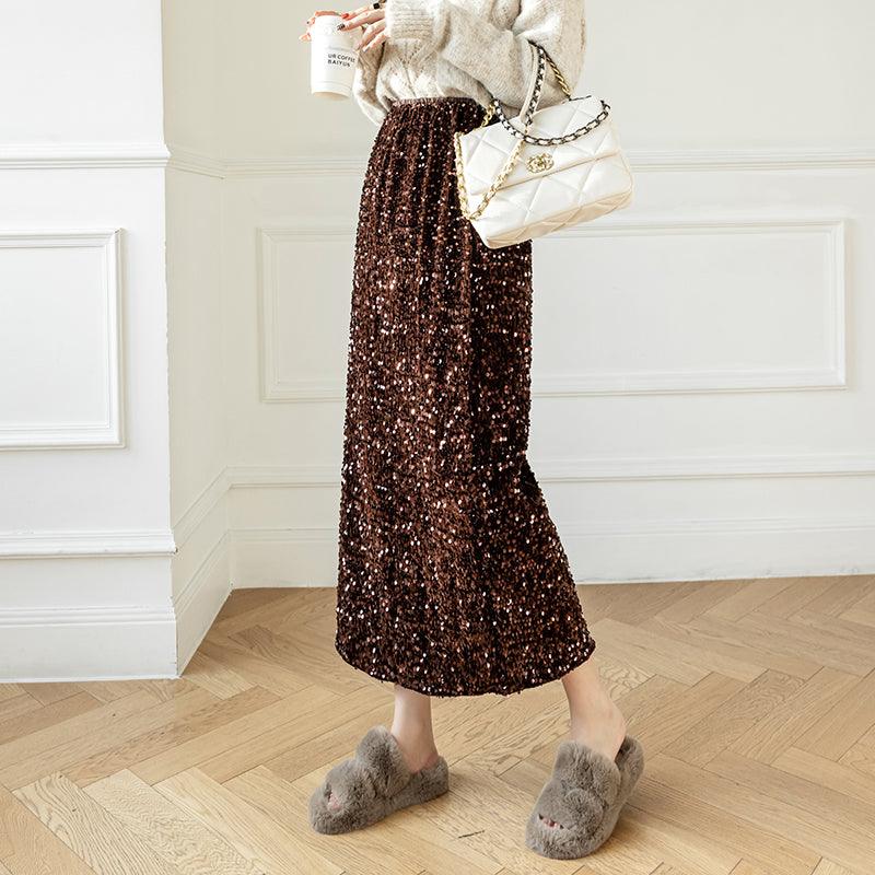 Fusta midi dama D8035 - Lusha.ro