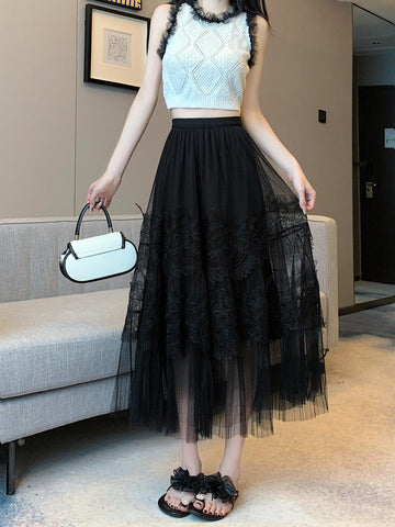 Fusta midi dama D8833 - Lusha.ro